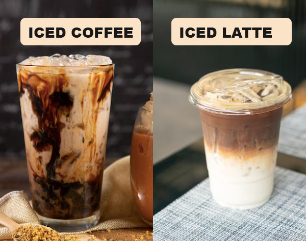 iced coffee vs iced latte