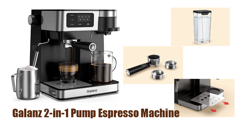 Galanz 2-in-1 Pump Espresso Machine