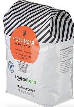 Amazon Fresh Colombia Whole Bean Coffee