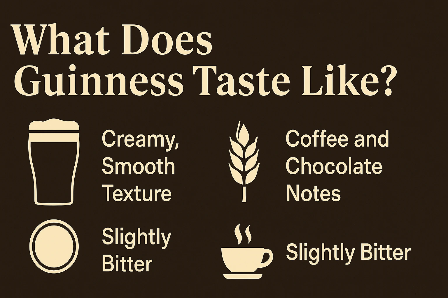 What Does Guinness Taste Like?